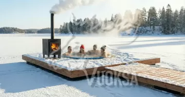 Плавучая купель на дровах