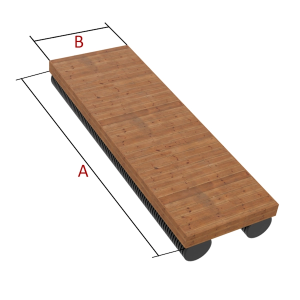 Прямой пирс на понтонах